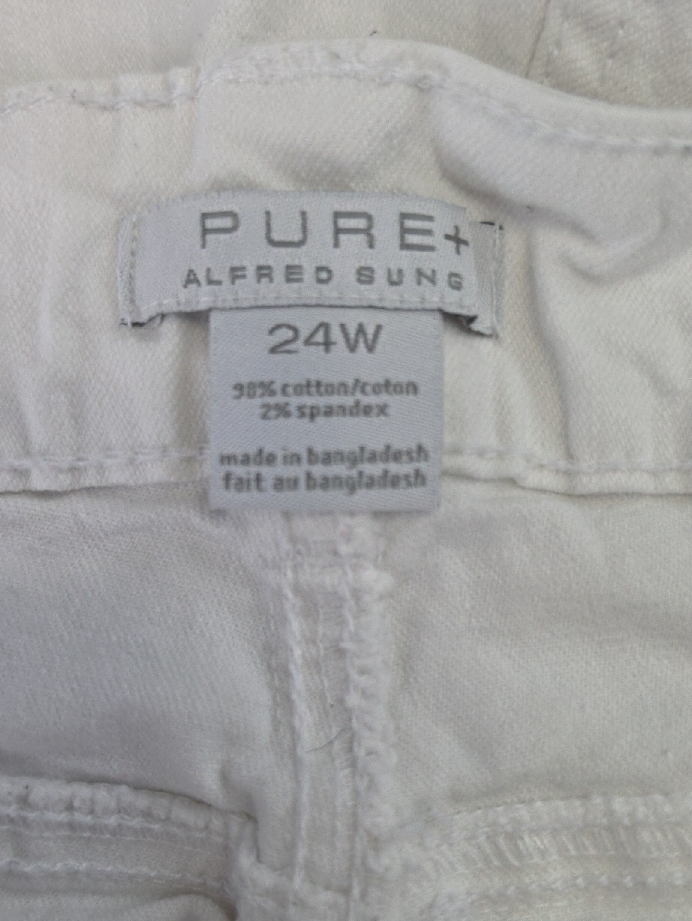 ALFRED SUNG White PURE+ Ankle & Cropped Jeans